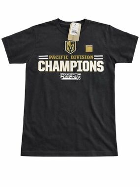NWT Vegas Golden Knights 2018 Stanley Cup Playoffs Tee Small NHL Fanatics Black
